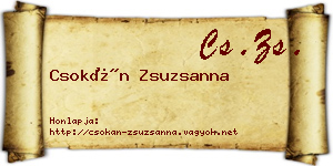 Csokán Zsuzsanna névjegykártya